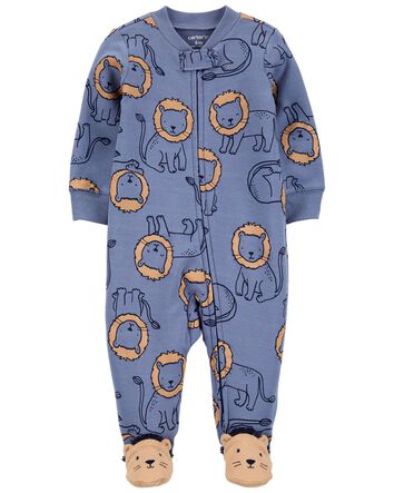 Newborn Yellow Rhino//Animal Simple Joys by Carters Boys 2-Pack Cotton Footed Sleep and Play