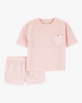 Product image 1 of Toddler 2-Piece Heart Loose Fit Pajamas