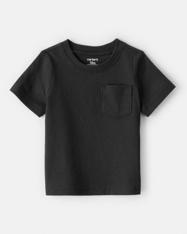 Product image 1 of Baby Solid Short-Sleeve Pocket Tee - Black