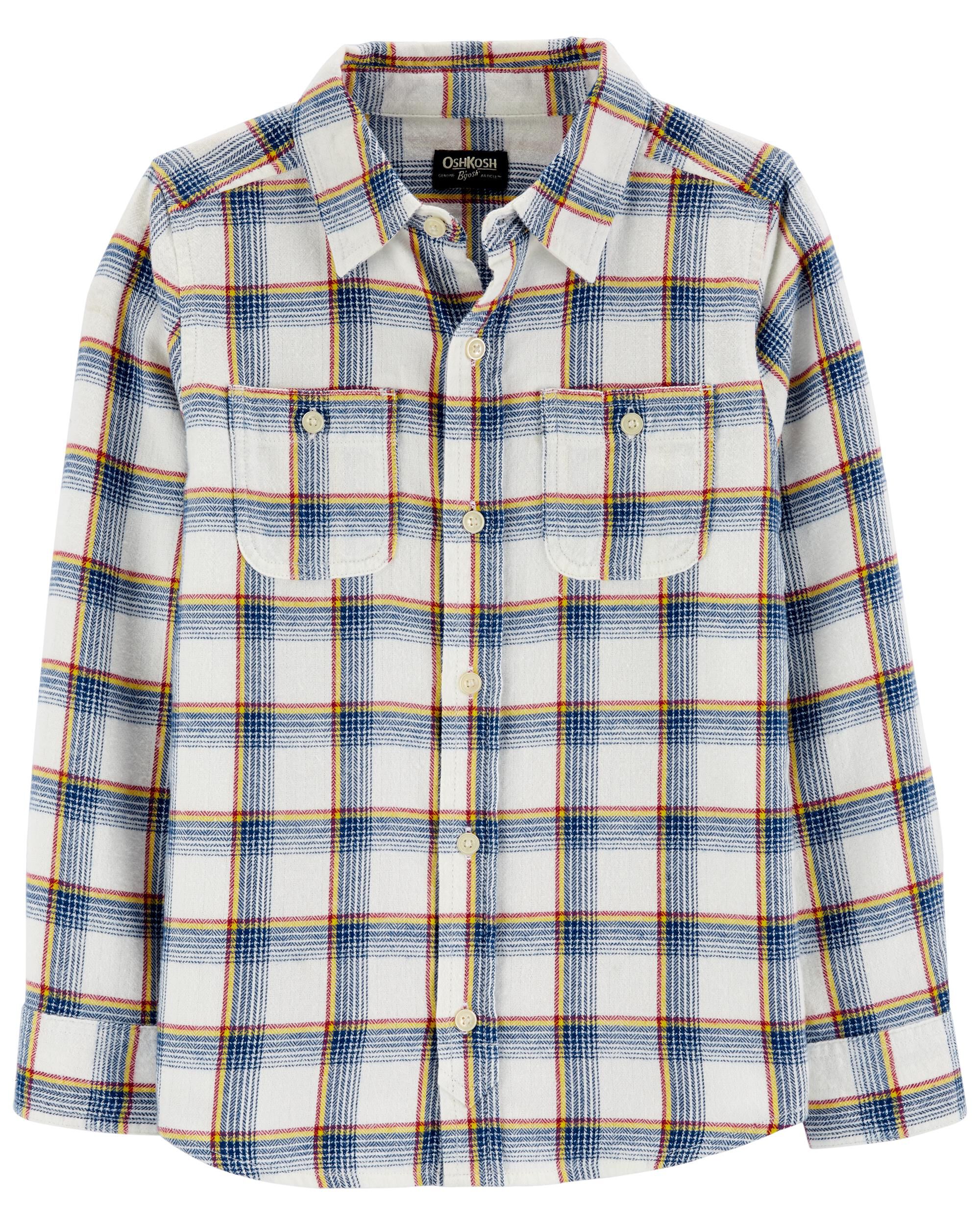 *CLEARANCE* Plaid Woven Button-Front Shirt