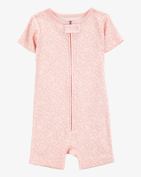 toddler 1-piece floral 100% snug fit cotton romper pjs