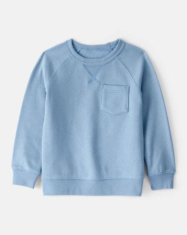 Product image 1 of Toddler Boy Solid Fleece Long-Sleeve Sweatshirt - Blue