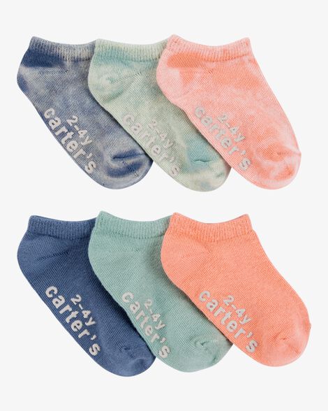  Product image 1 of Toddler 6-Pack Tie-Dye No-Show Socks