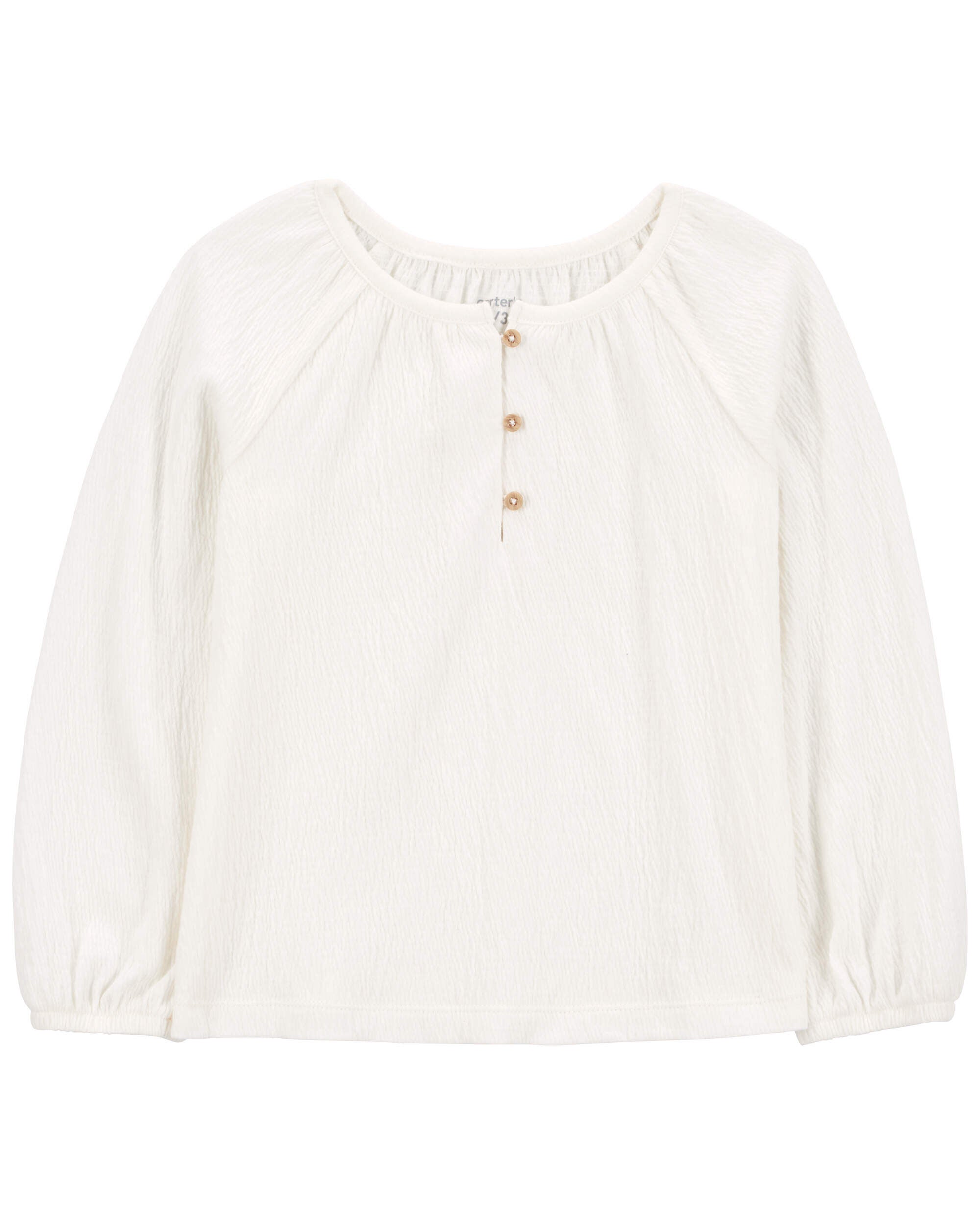 Toddler Love Long-Sleeve Peplum Top - Pink - Carter's | Carter's