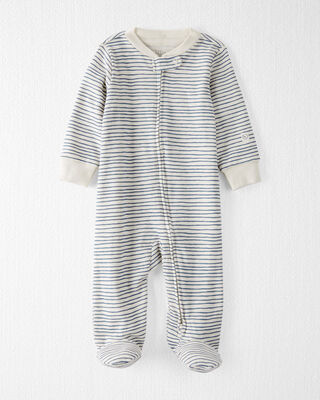 Baby Quilted Double Knit Sleep & Play Pajamas Made with Organic 