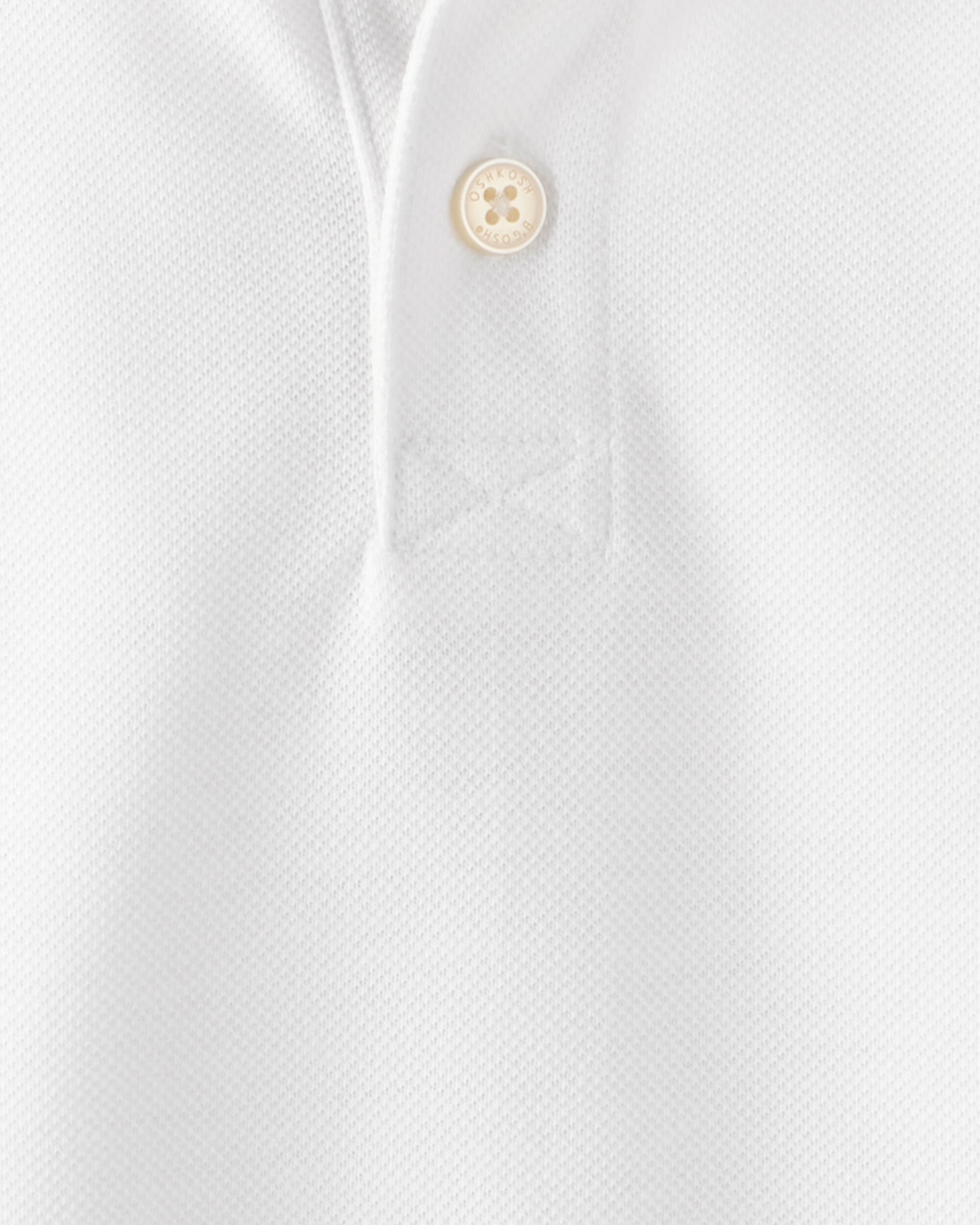Toddler 2-Pack Pique Uniform Polo Shirts - White