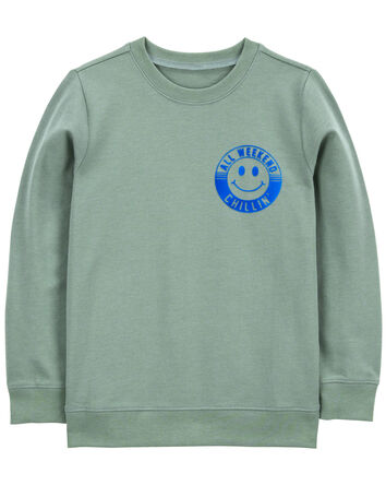 Kid Smiley Face Pullover Sweatshirt