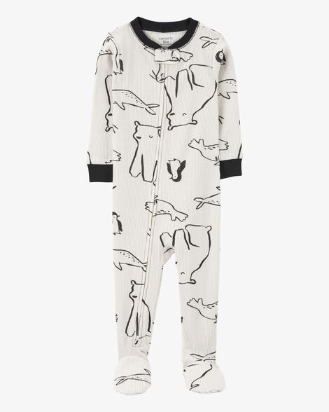 Product image 1 of Baby Boy 1-Piece Arctic Animal Print Footie Pajamas