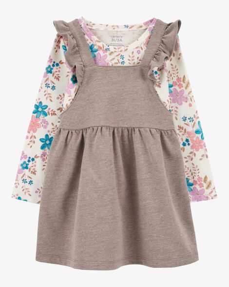 Product image 1 of Baby 2-Piece Floral Tee & Flutter Jumper Set
