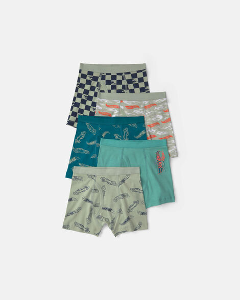 boys 5-pack hot wheels boxer briefs