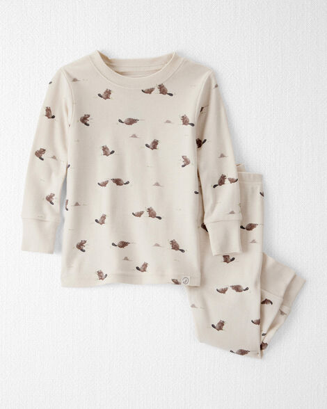 Baby Organic Cotton Pajamas in Beaver Creek Print