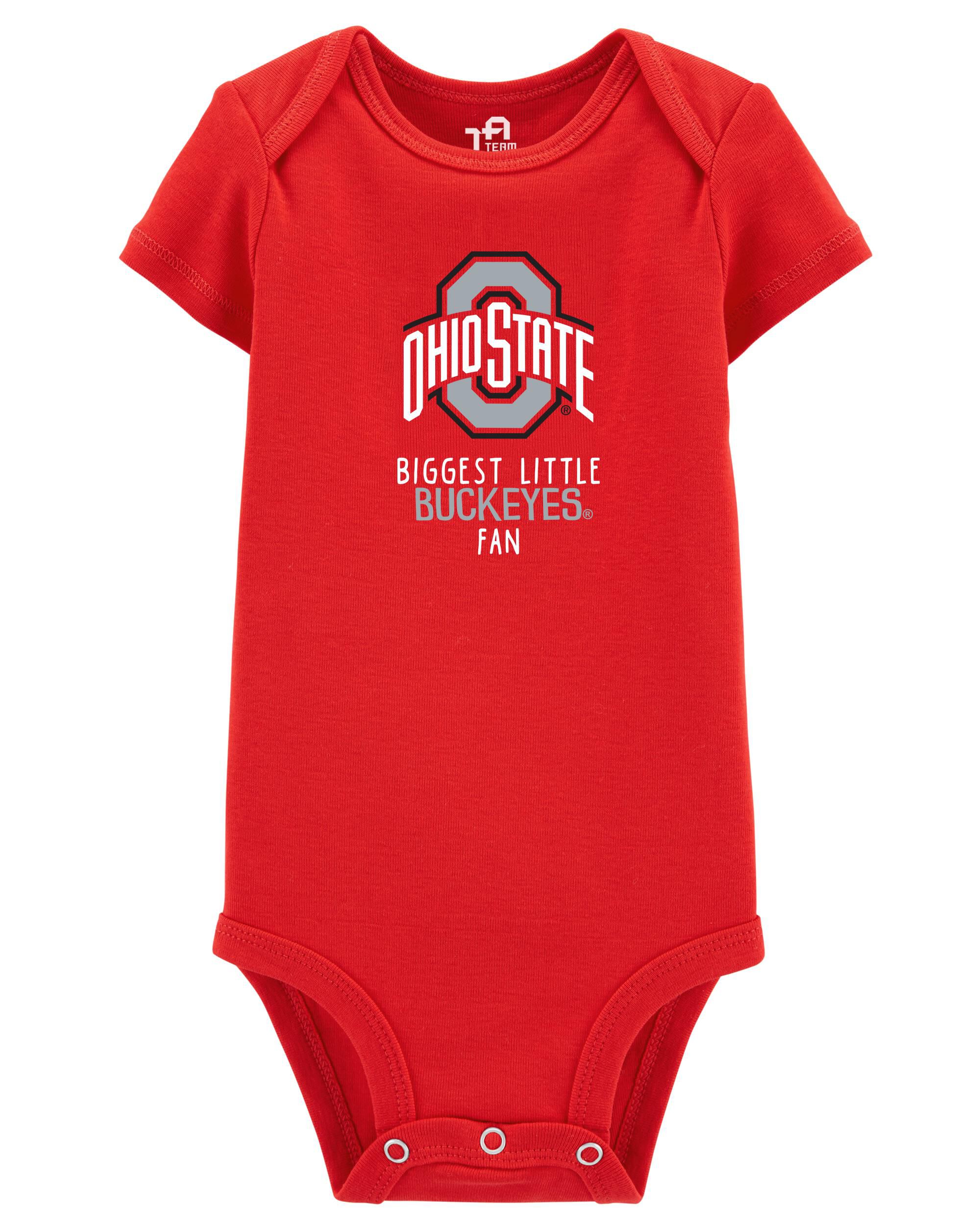 NCAA Ohio State Buckeyes Infant One Piece 12 Months Bodysuit White and Pink