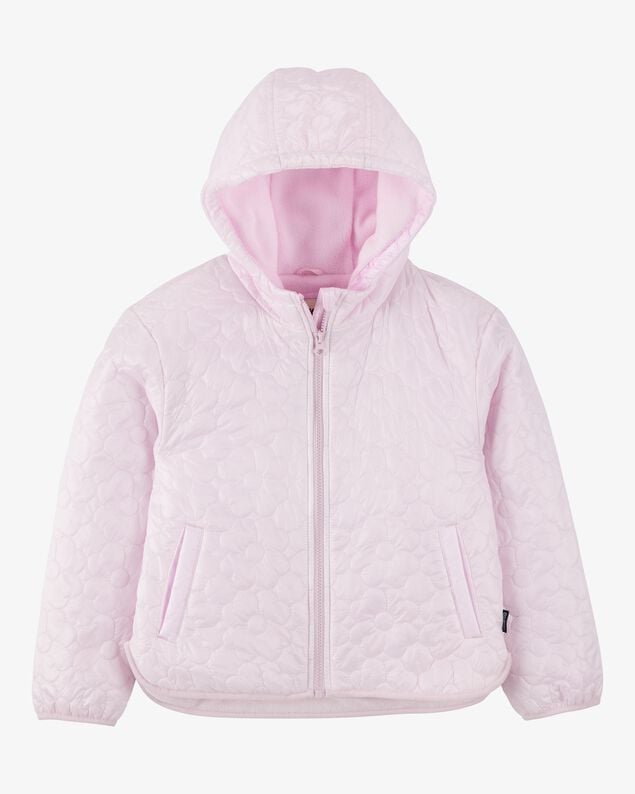 Product image 1 of Girls Floral Quilted Midweight Jacket - Pink