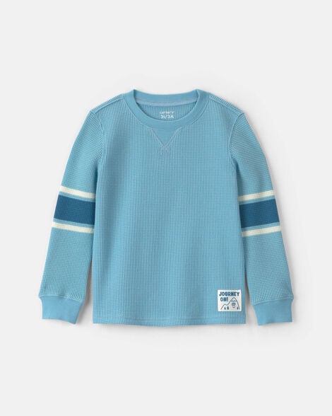 toddler boy thermal long-sleeve t-shirt - blue