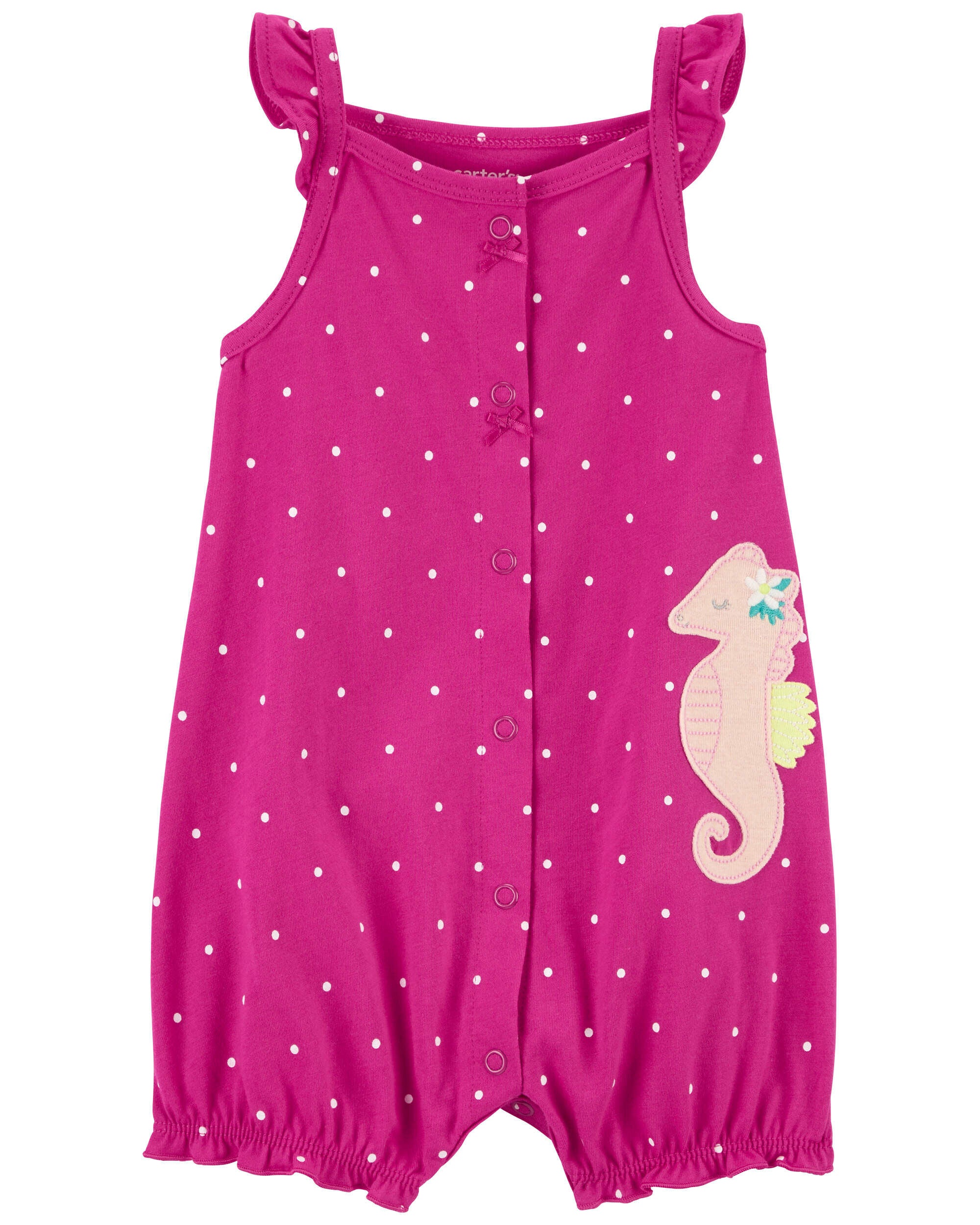 Baby Seahorse Snap Up Cotton Romper Carter s Carter s