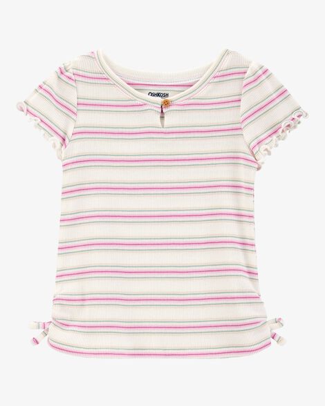  Product image 1 of Baby Short Sleeve Striped Cotton Rib Tee