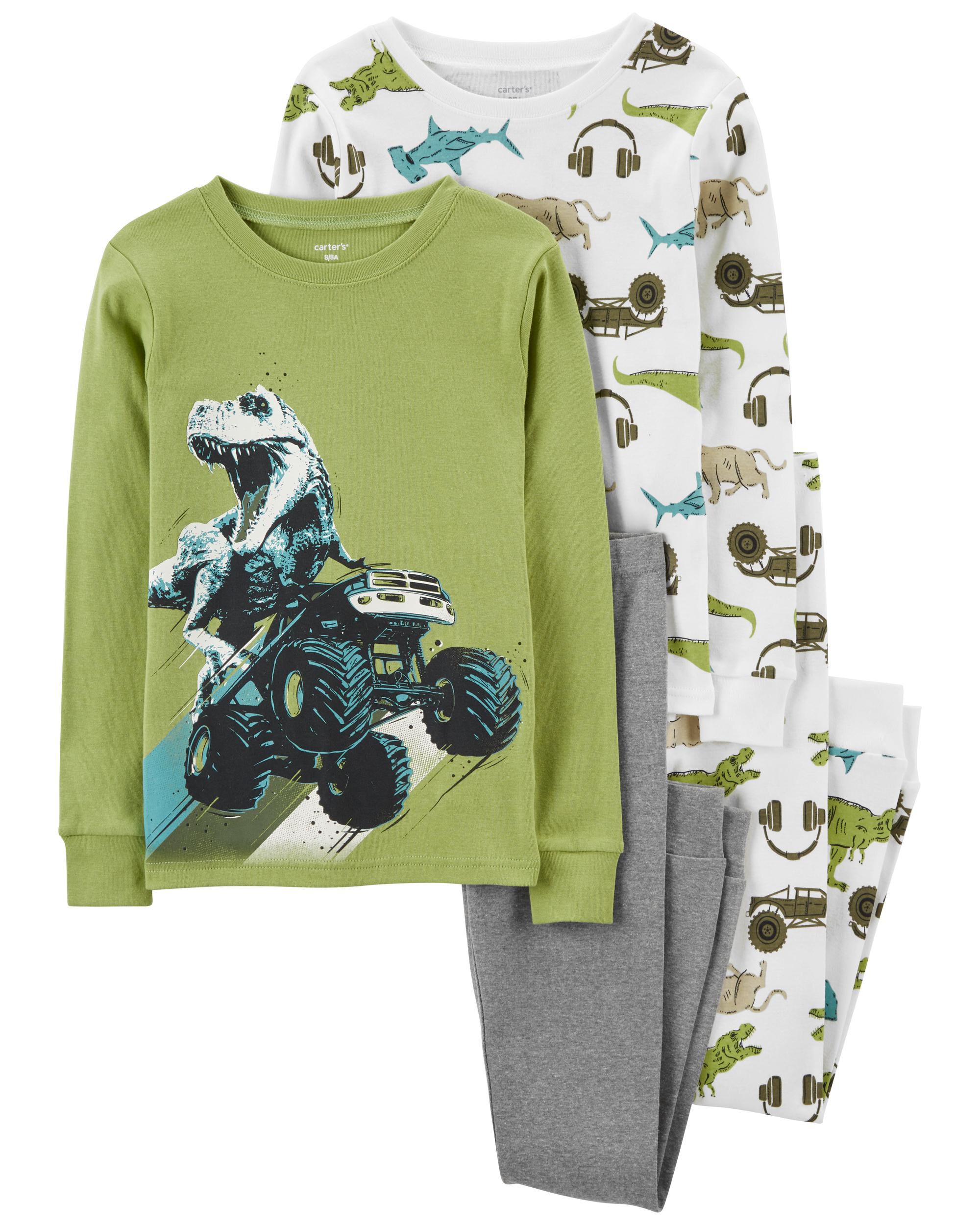 Kid 4 Piece Monster Truck Dinosaur Pajamas Carter s Carter s