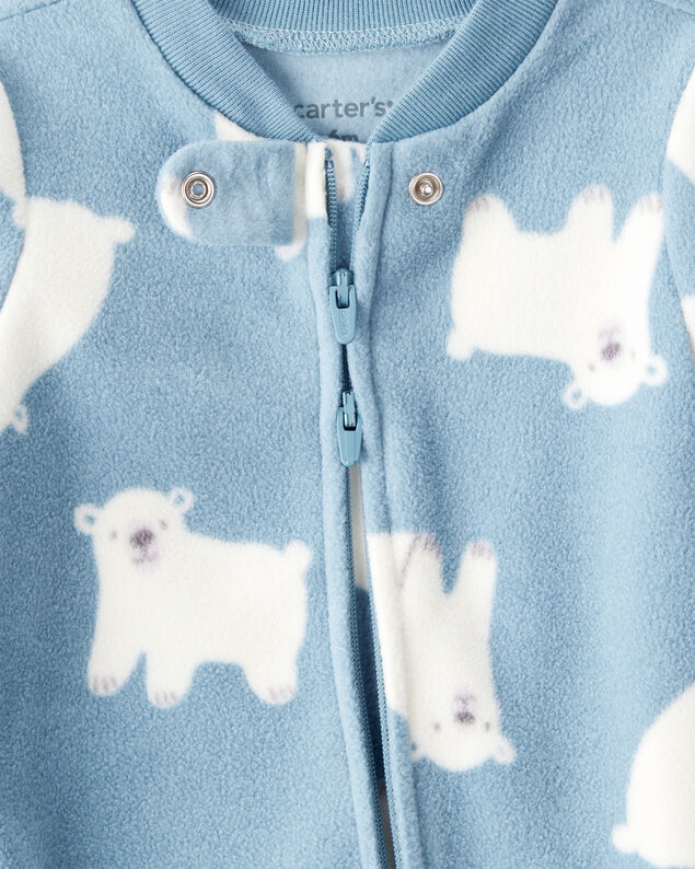 Product image 2 of Baby Boy Polar Bear Loose Fit Long-Sleeve Sleep & Play Pajamas - Blue