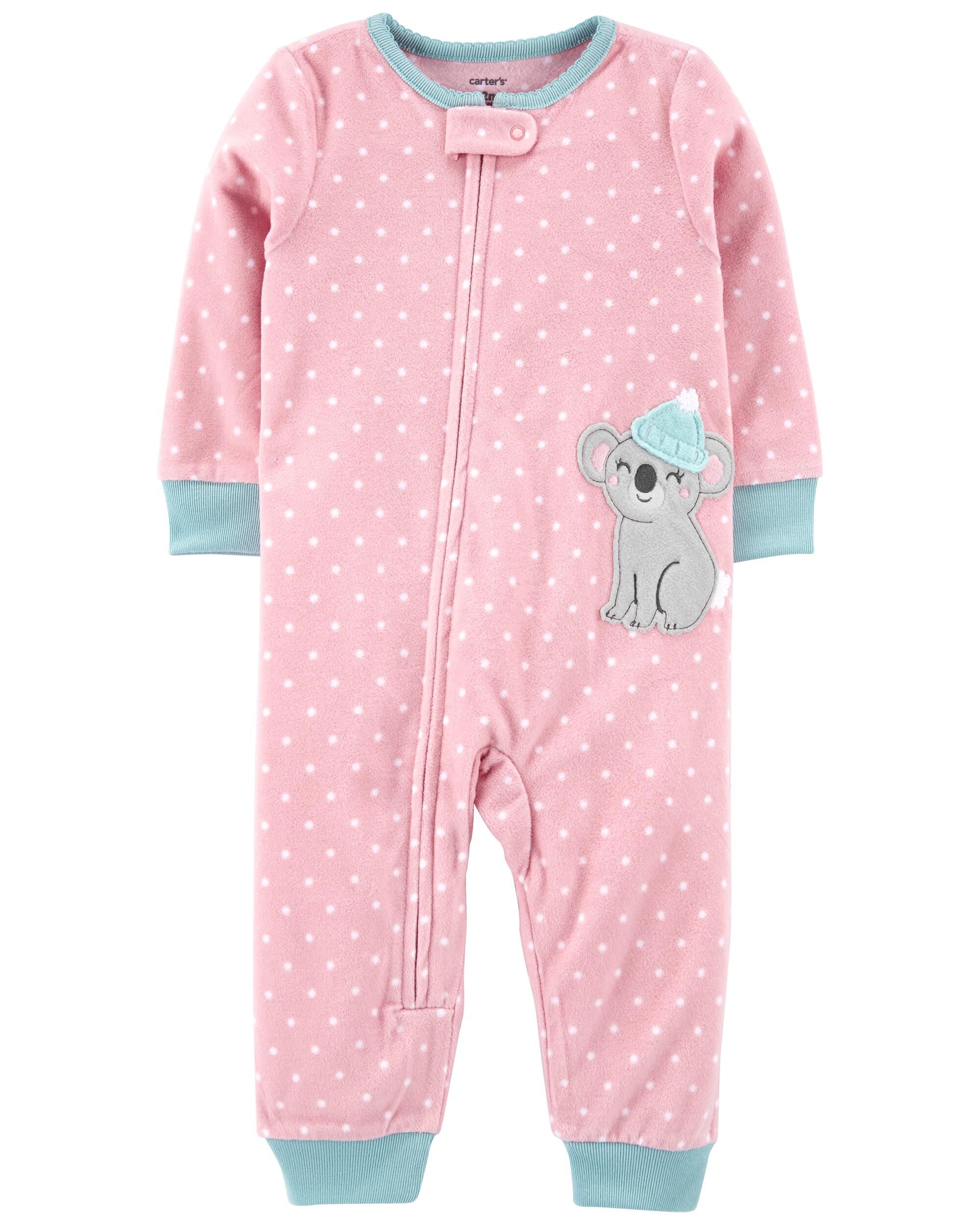carters footless fleece pajamas