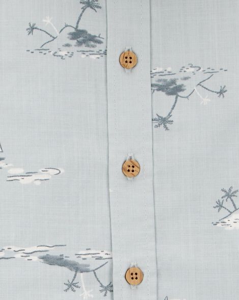 Product image 3 of Baby 2-Piece Button-Down Shirt & Short Set - Blue