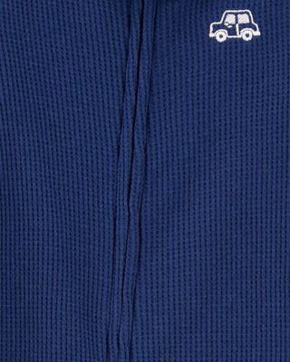 Product image 2 of Toddler Car Waffle Knit Footie 1-Piece Pajamas - Navy