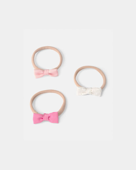 baby girl 3-pack bow hair wraps