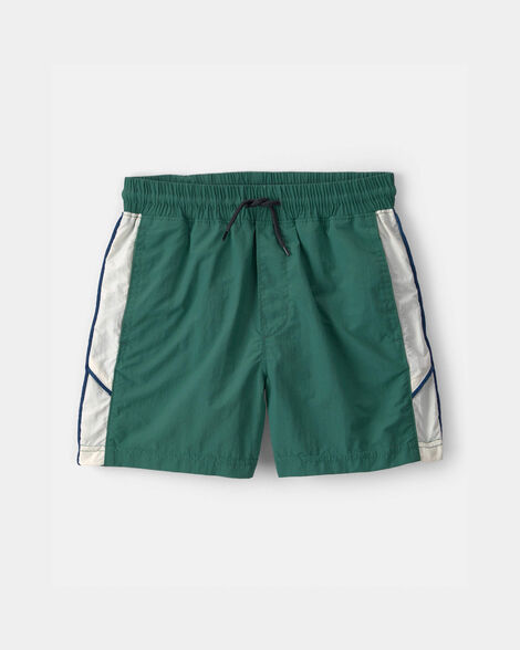 boys colorblock active shorts - green