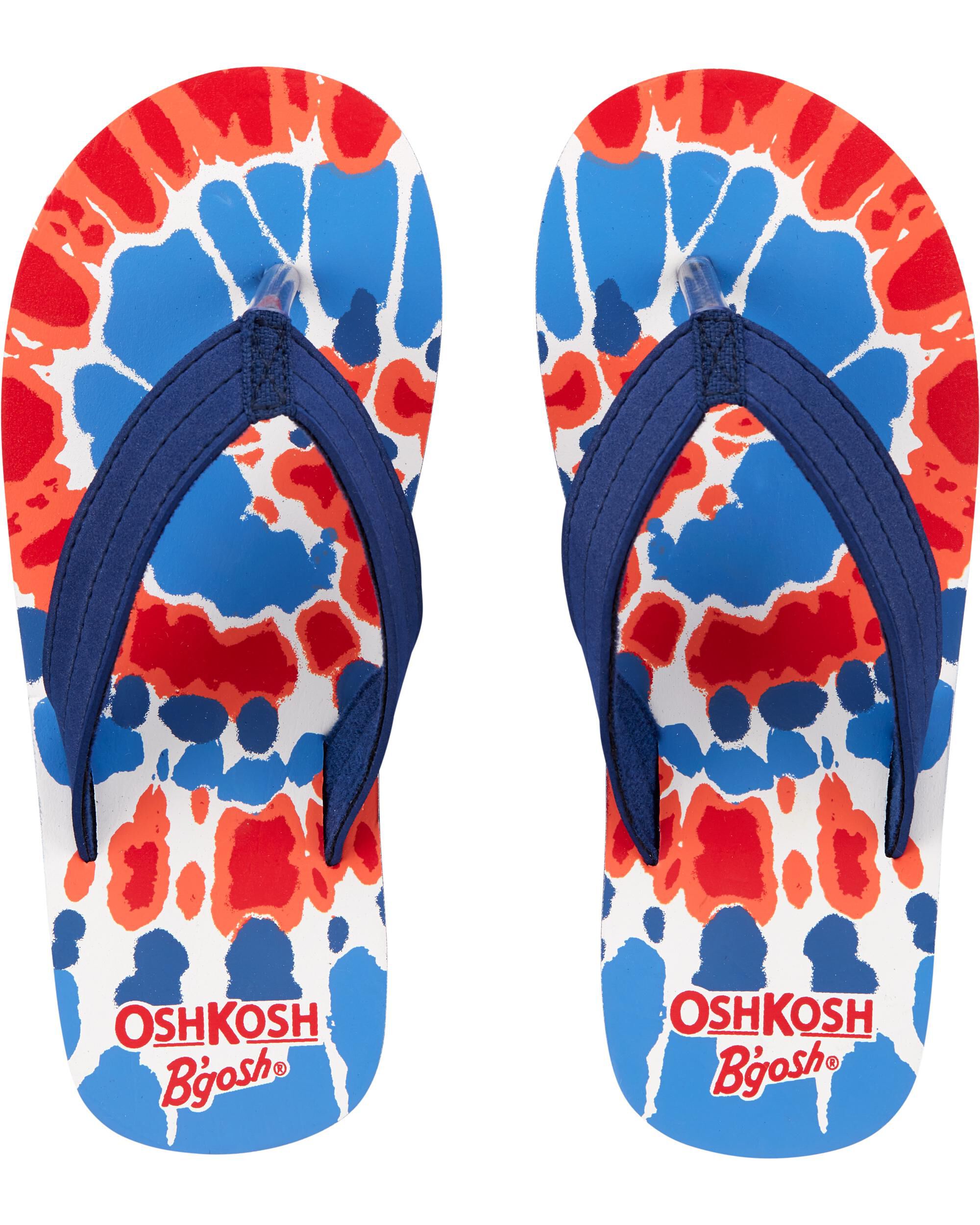 tie dye flip flops