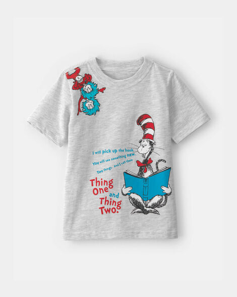 toddler the cat in the hat™ graphic tee - grey