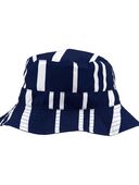 Navy/White - Toddler Striped Reversible Swim Bucket Hat, Selected