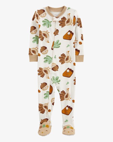  Product image 1 of Baby 1-Piece Thanksgiving 100% Snug Fit Cotton Footie Pajamas