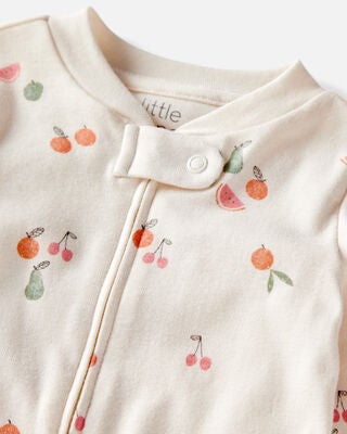 Product image 2 of Baby Organic Cotton Fruit-Print Sleep & Play Pajamas