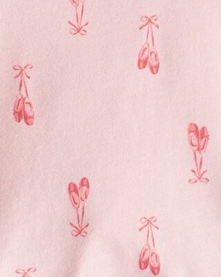 Product image 2 of Baby Girl Ballet Slippers Long-Sleeve Peplum Top - Pink