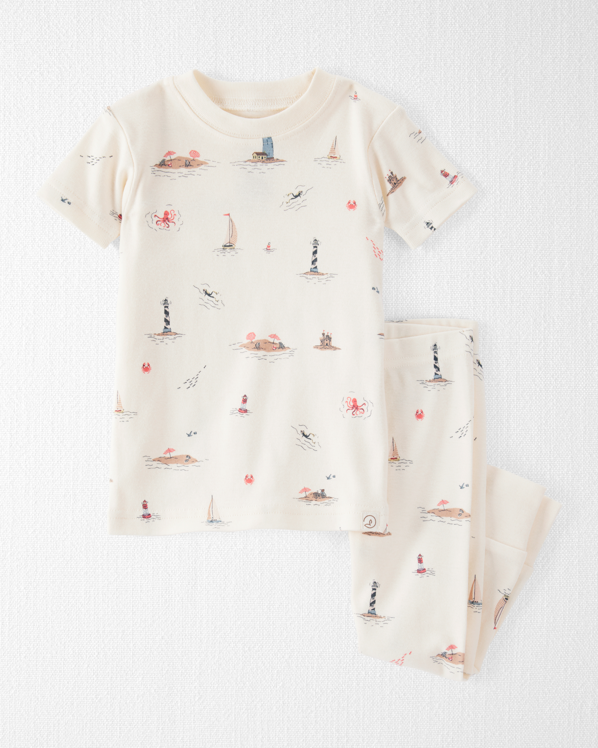 Baby Organic Cotton Pajamas Coastal Vacation Print