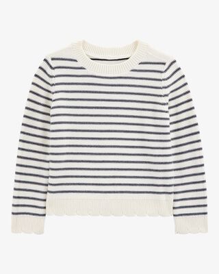 Product image 1 of Kid Striped Pullover Sweater - Black/White