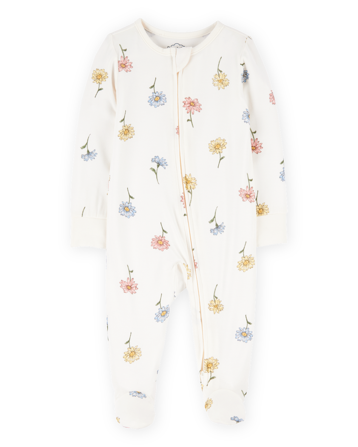 Baby Girl Floral Print 2-Way Zip PurelySoft Sleep & Play