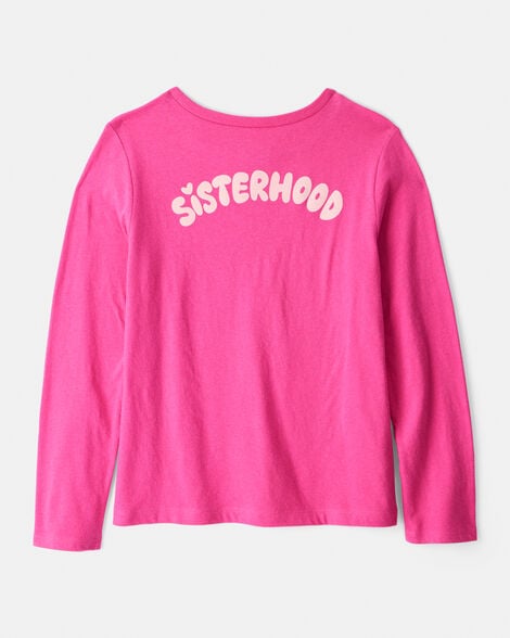 Product image 2 of Girls Sisterhood Long-Sleeve Graphic Tee - Pink