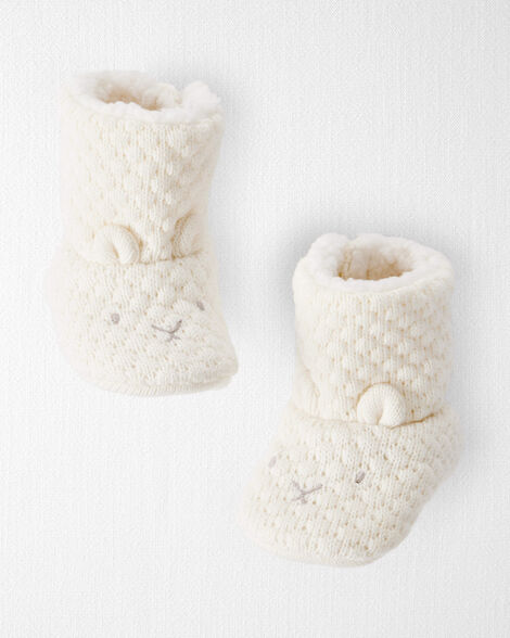Baby Organic Cotton Sweater Knit Booties