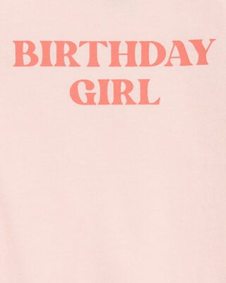 Product image 2 of Baby Birthday Girl Short-Sleeve Bodysuit - Pink