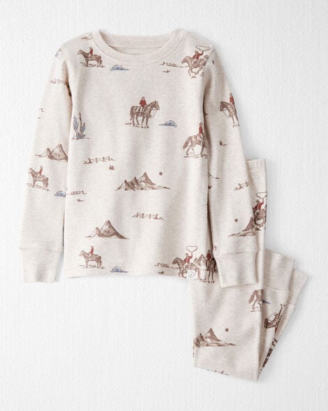 Toddler 2-Piece Organic Cotton Pajamas in Western Rodeo