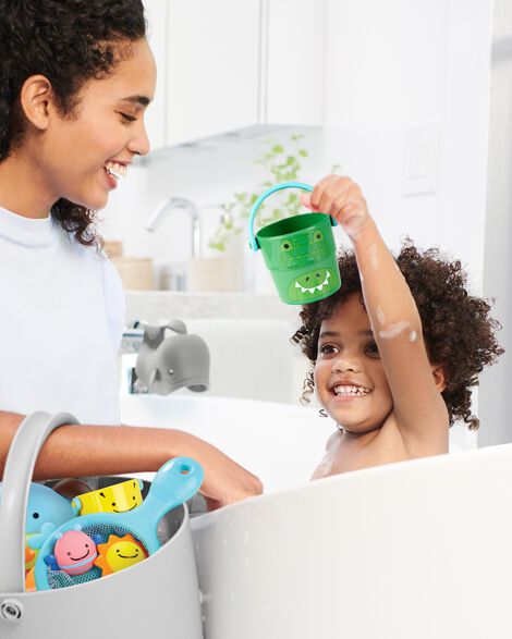  Product image 5 of Zoo Stack & Pour Buckets Baby Bath Toy