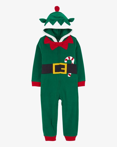  Product image 1 of Toddler 1-Piece Elf Fleece Costume Pajamas