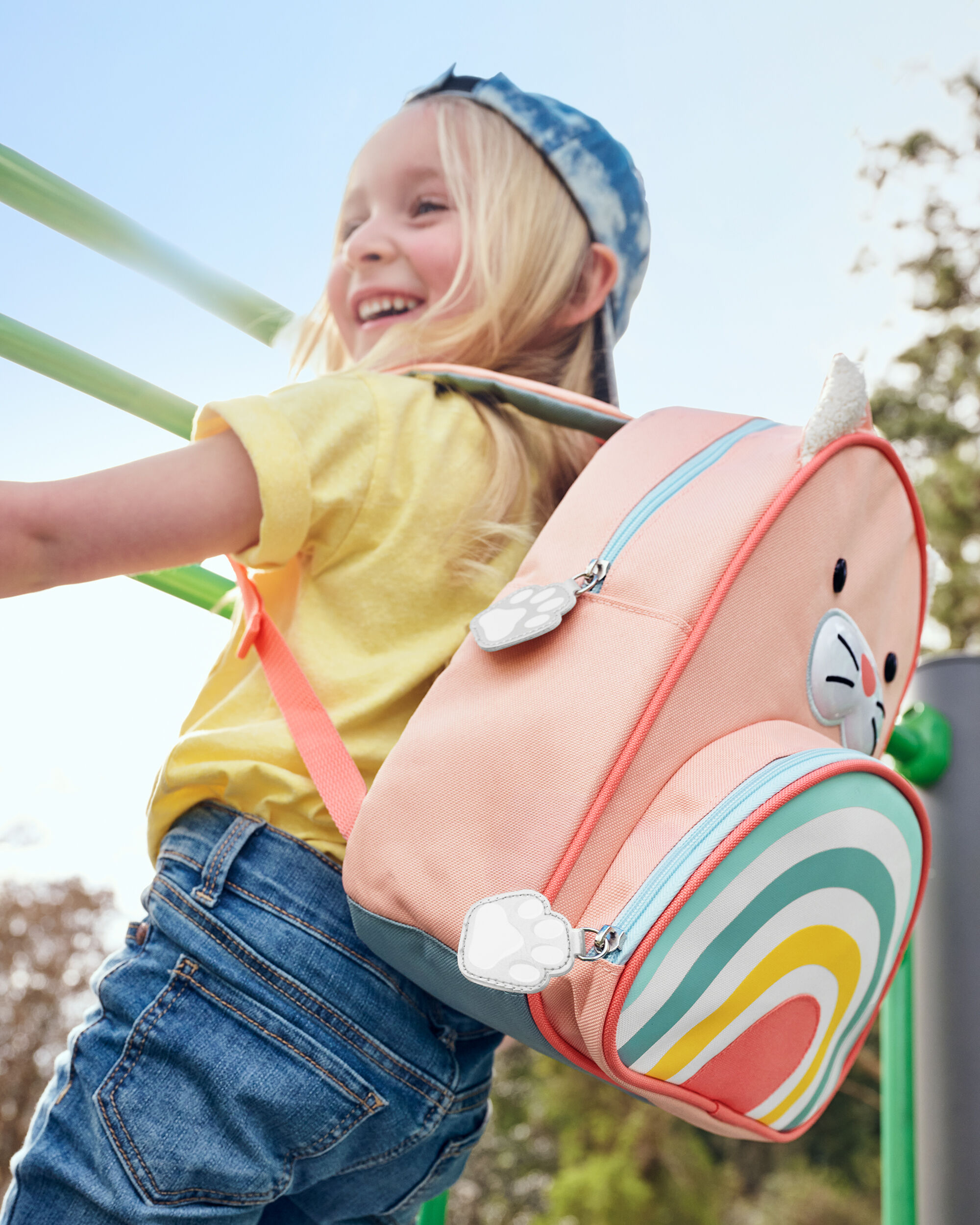 【お取り寄せ】 Little Zoo Kid Carter's | Hop Skip - Cat - Backpack バッグ
