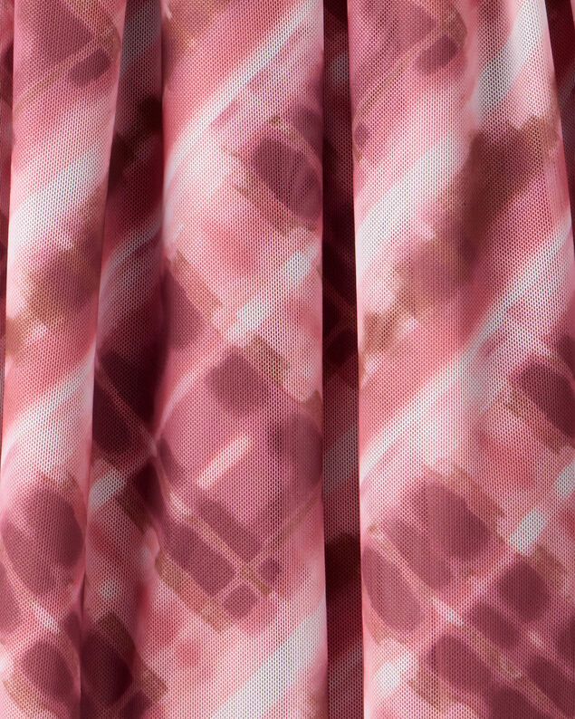 Product image 2 of Girls Mesh Plaid Skirt - Pink