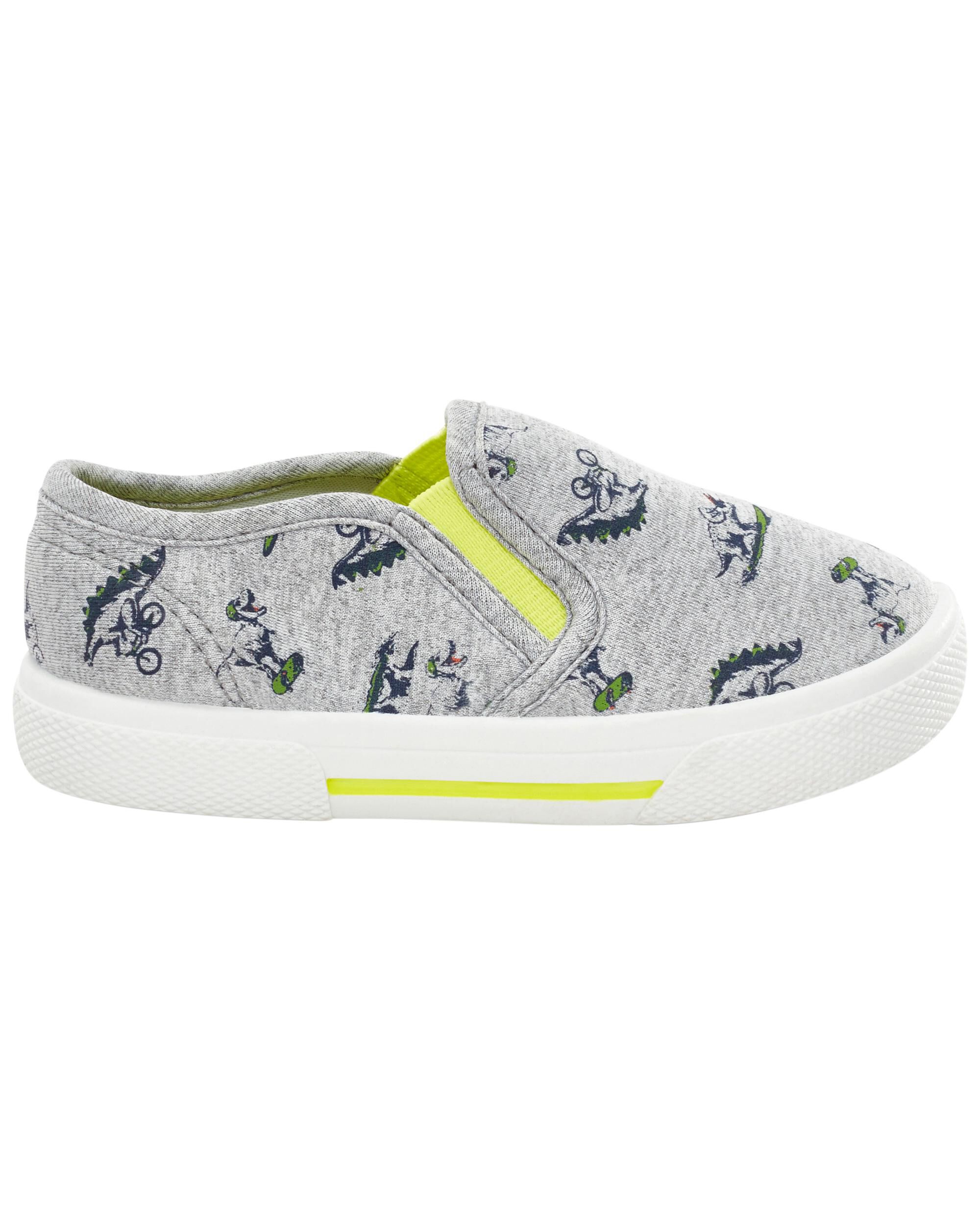 Grey Toddler Carter's Dinosaur Slip-On Sneakers | carters.com