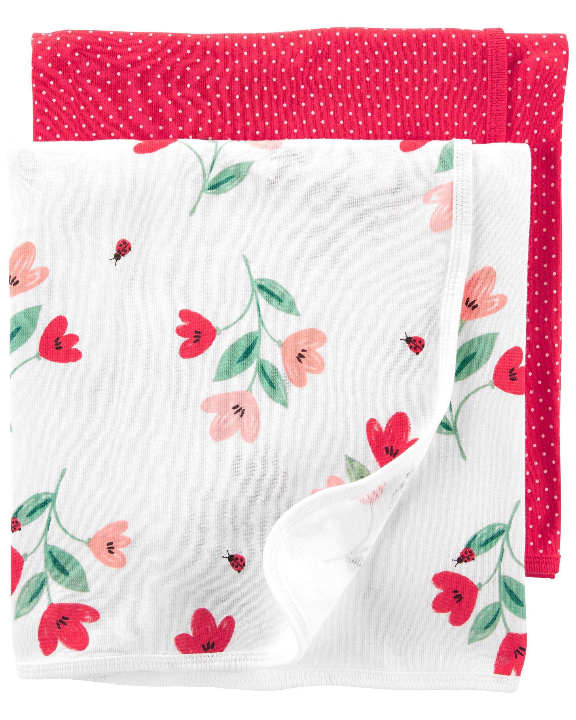 floral receiving blankets