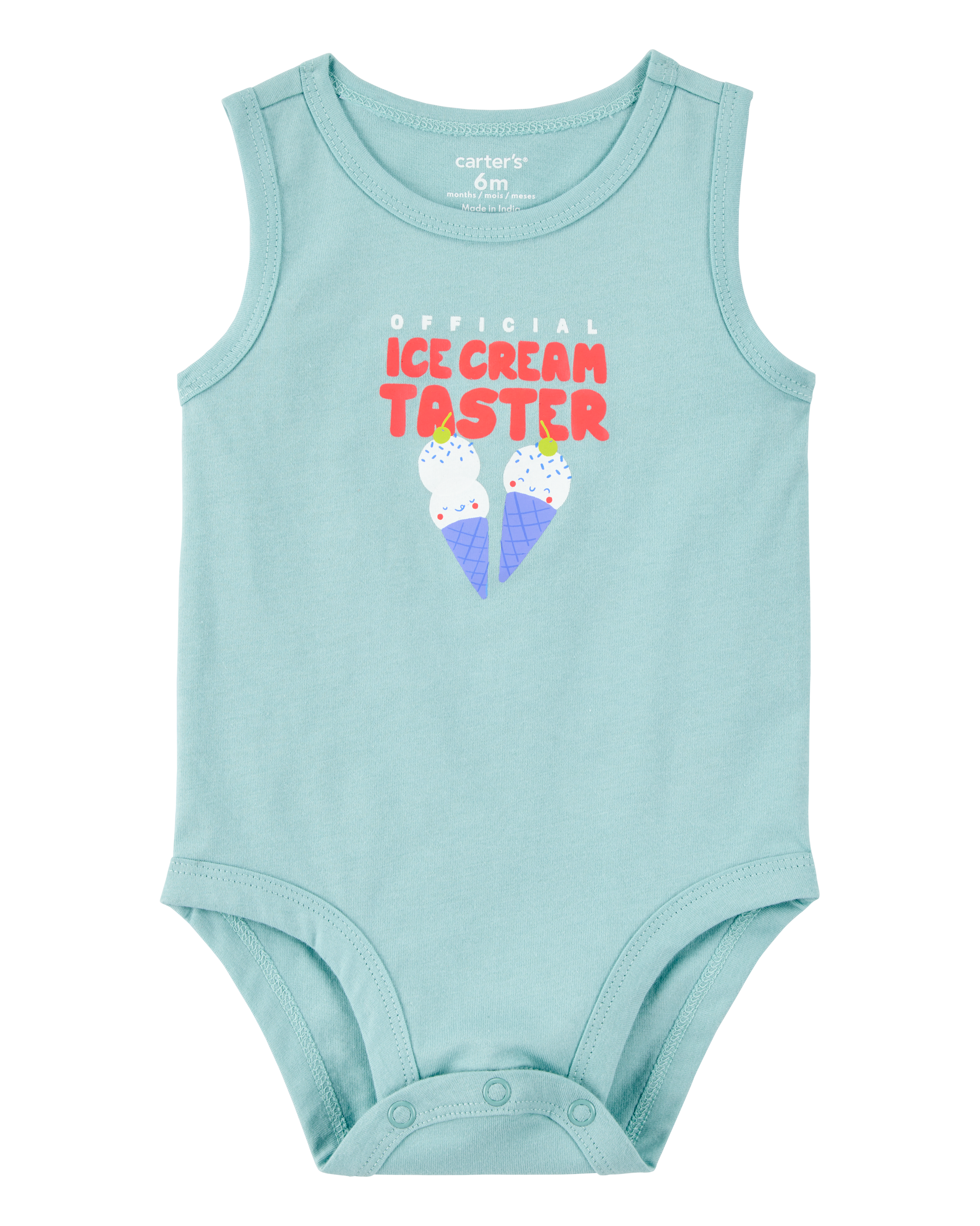 Baby Official Ice Cream Taster Sleeveless Bodysuit