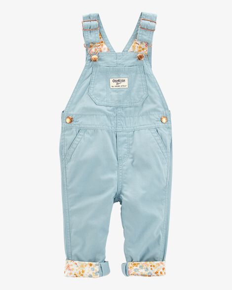  Product image 1 of Baby Floral Canvas Overalls - Blue