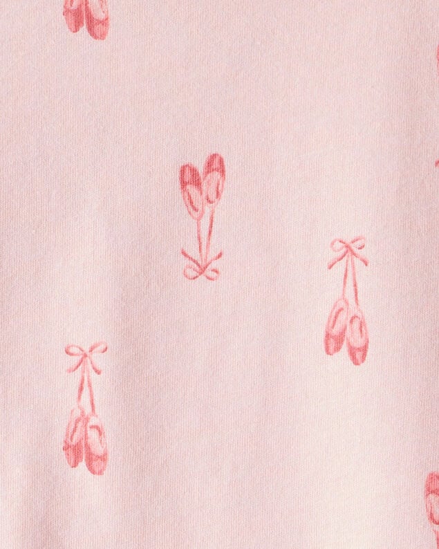 Product image 2 of Toddler Girl Ballet Slippers Long-Sleeve Peplum Top - Pink