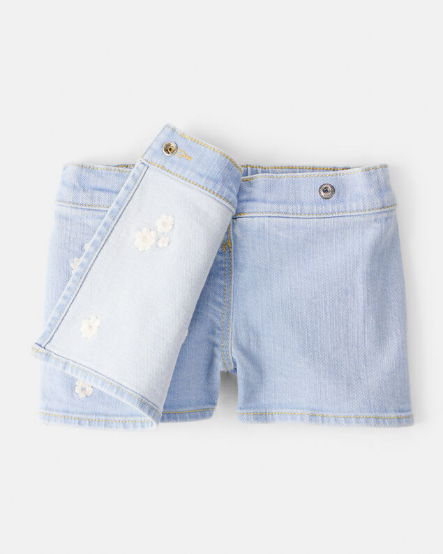 Product image 2 of Baby Girl Embroidered Denim Skort - Blue